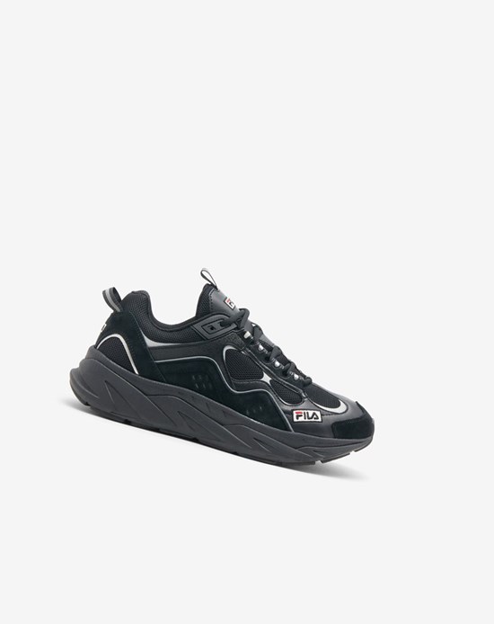 Fila Trigate Plus Sneakers Negros Azul Marino Plateados | 851627-KLB