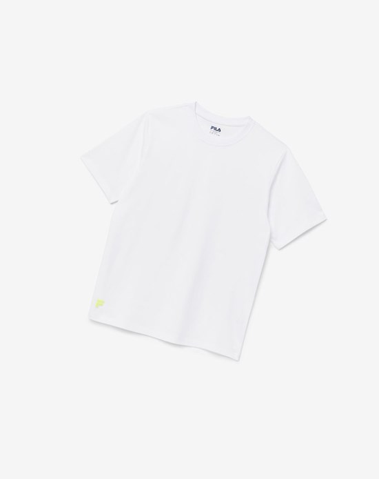 Fila Vinny Tee Blancos Amarillos | 704562-KRQ