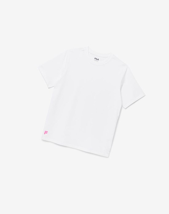 Fila Vinny Tee Blancos Rosas | 587940-SOB