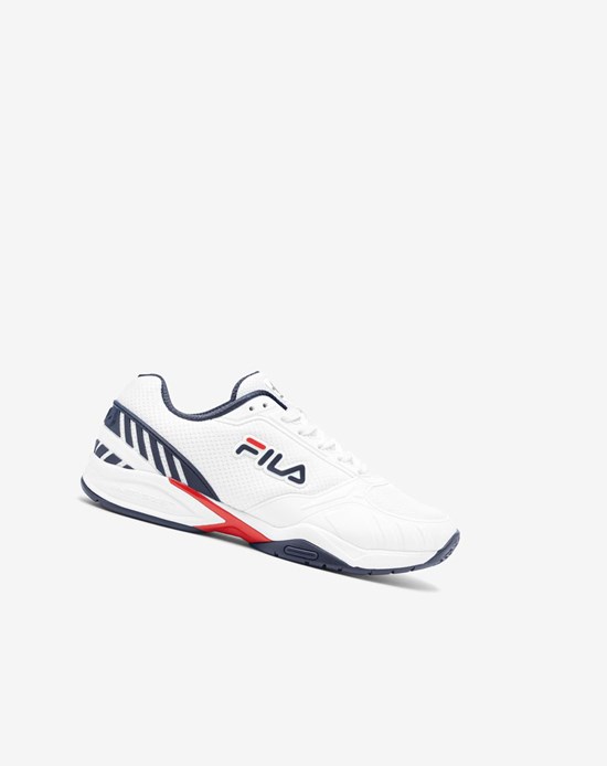 Fila Volley Zone Tenis Shoes Blancos Azul Marino Rojos | 456379-YTS