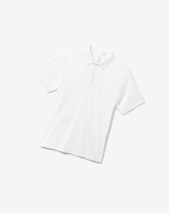 Fila White Line Pin Stripe Polo Blancos | 681549-ELF