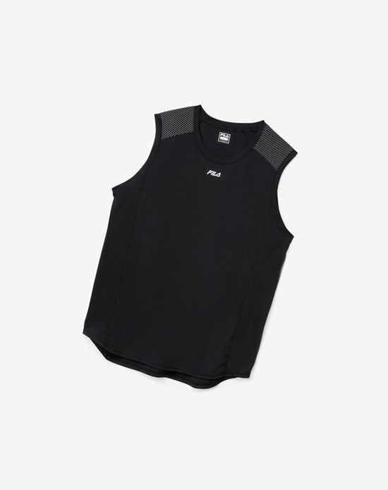 Fila Zain Tank Negros Plateados | 824937-RLK